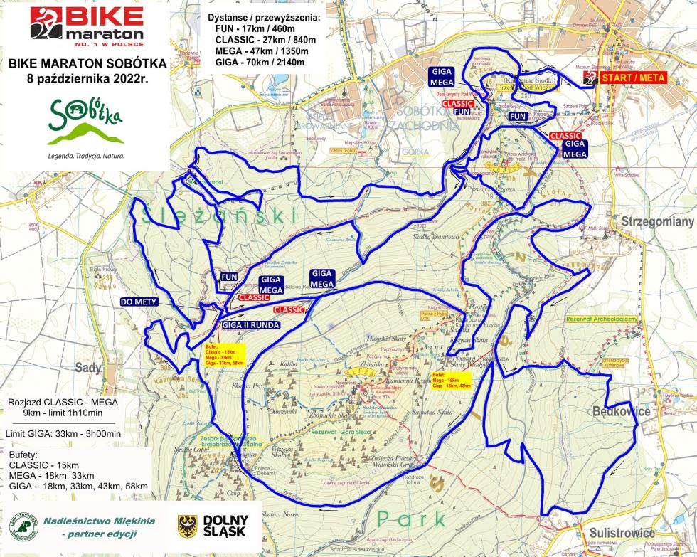 W sobotę do Sobótki! Finał Bike Maratonu 2022 – zobacz trasy i profile